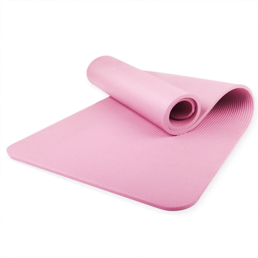 Recently popular hot-seYoga Mat Non Slip Exercise Mat Thick Solid Color Fitness Mat Yoga Workout Mat Multi-Function for Home Gym