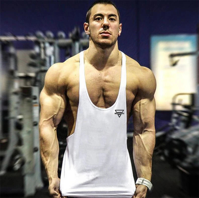 2024 New Bodybuilding Stringer Tank Top Men Fitness Clothing Gyms Shirt Brand Muscle vest Workout Cotton Regatas Masculino
