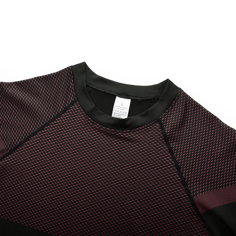 HANRAN Men's Compression shirt Tight Quick Dry Running Sports T-Shirt Gym Fitness Training Workout Breathable Man Brand Top