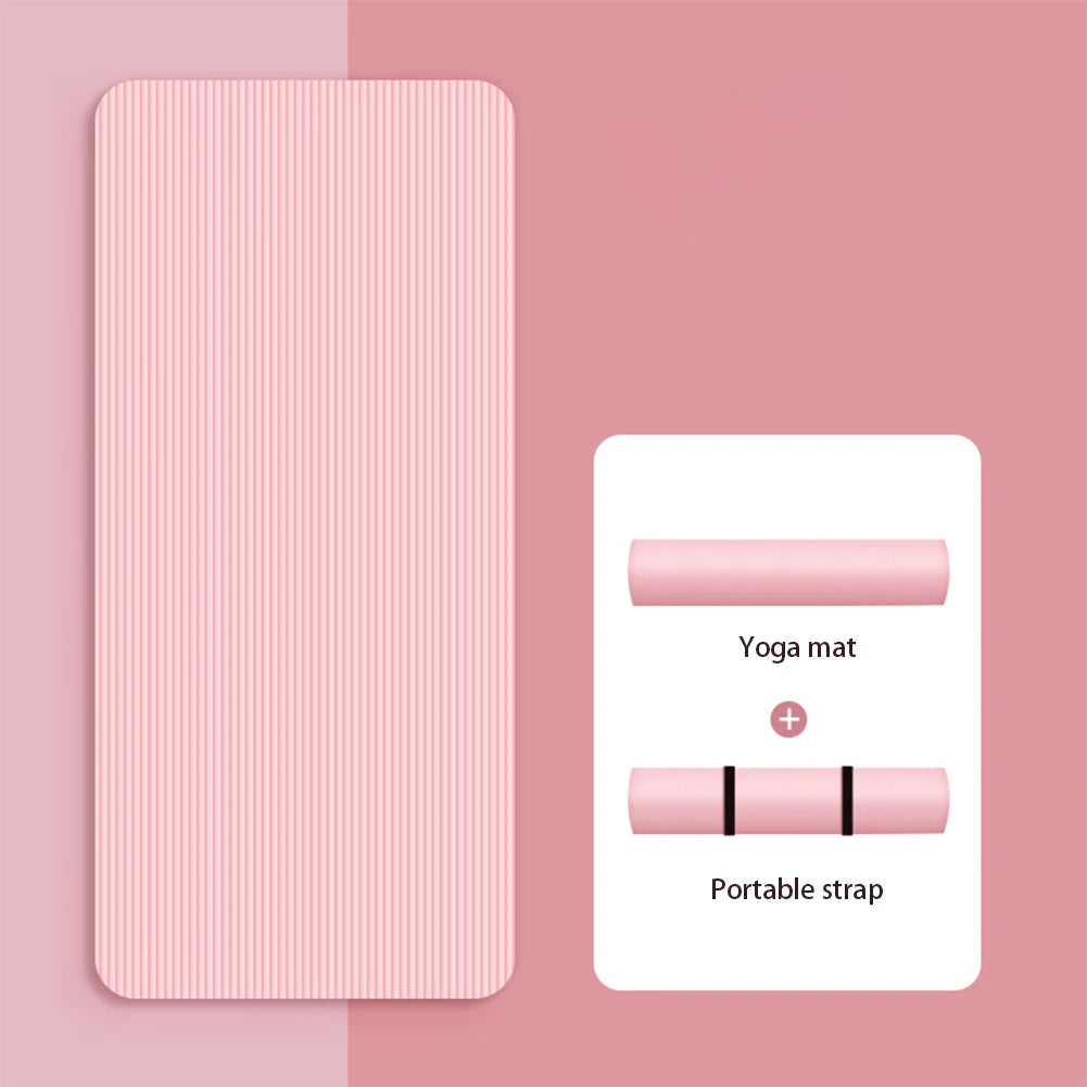 Recently popular hot-seYoga Mat Non Slip Exercise Mat Thick Solid Color Fitness Mat Yoga Workout Mat Multi-Function for Home Gym