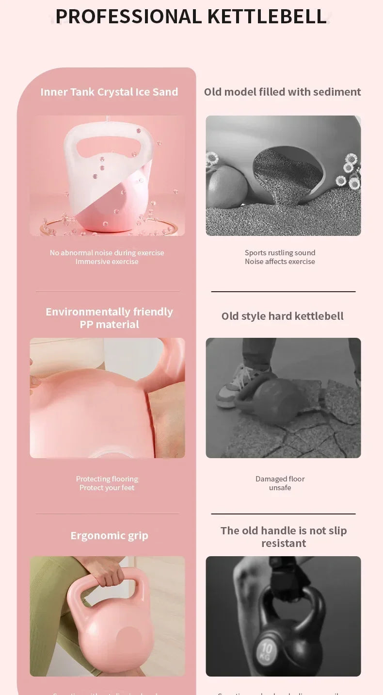 1pc Women's Lifting Kettle Dumbbell Buttock Artifact Kettlebell Men's Fitness Home Professional Squat Weight Loss Exercise Equip