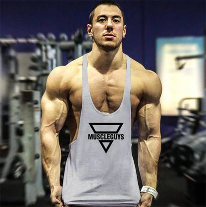 2024 New Bodybuilding Stringer Tank Top Men Fitness Clothing Gyms Shirt Brand Muscle vest Workout Cotton Regatas Masculino