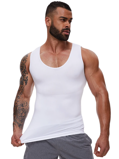 Men Body Shaper Slimming Compression Vest Undershirt Seamless Waist Trainer Tank Top Belly Control Workout Weight Loss Shapewear
