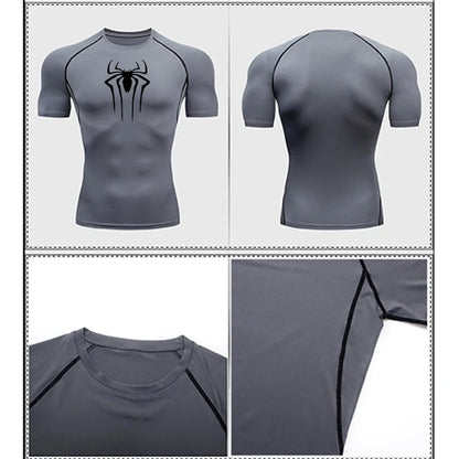 2024 Compression T Shirt Men Short Sleeve Sport Tees Fitness Running Sportsear Men Gym Elastic Quick Dry Jogging T-shirt Tops