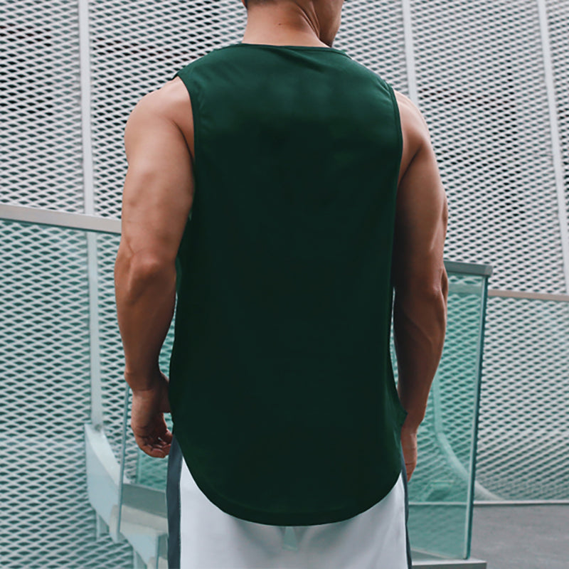 Summer Mesh Quick Dry Gym Fitness Tank Tops Men's Casual Moisture Wicking Bodybuilding Sleeveless Shirt Workout Muscle Vests