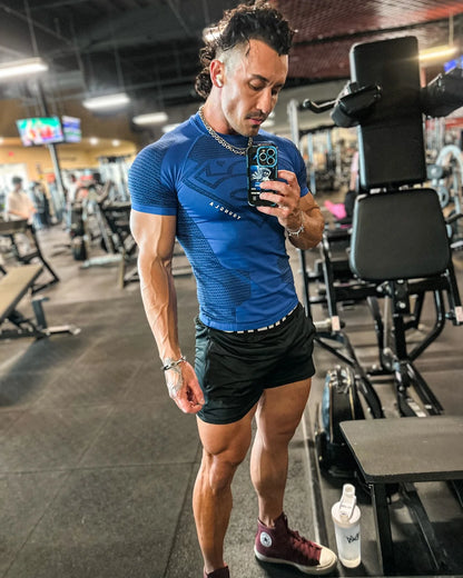 2025 YOUNGAL New Men's Fitness T-shirts clothing sports Tshirt tights high elastic training short sleeve fitness man clothing