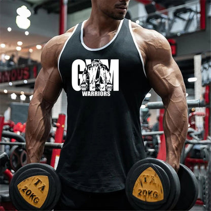 Gym Bodybuilding Workout Muscle Tank Tops Summer Cool Cotton Breathable Sleeveless T-Shirts Mens Fitness Running Sport Singlets