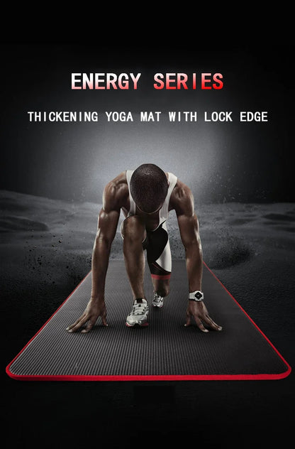 10MM Extra Thick 183cmX61cm Yoga Mats NRB Non-slip Exercise Mat Fitness Tasteless Pilates Workout Gym Mats With Bandage