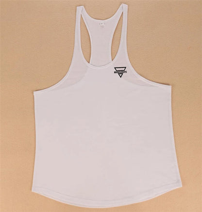 2024 New Bodybuilding Stringer Tank Top Men Fitness Clothing Gyms Shirt Brand Muscle vest Workout Cotton Regatas Masculino