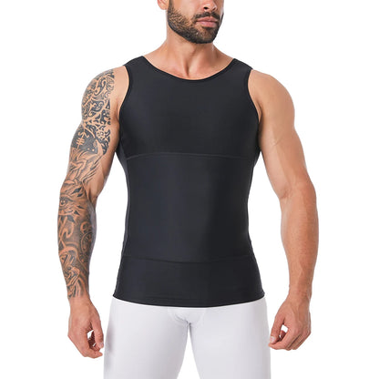 Mens Shapewear Hide Gynecomastia Compression Tank Tops Men Body Shaper Tummy Control Slimming Undershirt