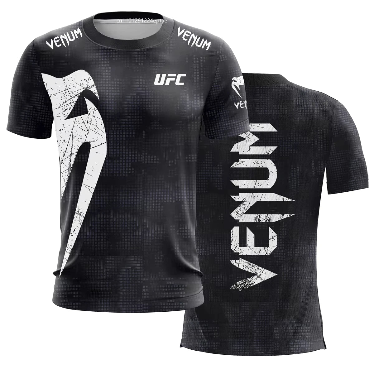 Men's UFC Black White T-shirt Classic Short Sleeved 3D Print Tees Summer Casual O-neck Jersey Boxing Fitness Training T-shirts