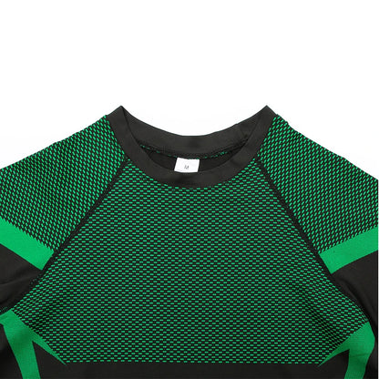 HANRAN Men's Compression shirt Tight Quick Dry Running Sports T-Shirt Gym Fitness Training Workout Breathable Man Brand Top