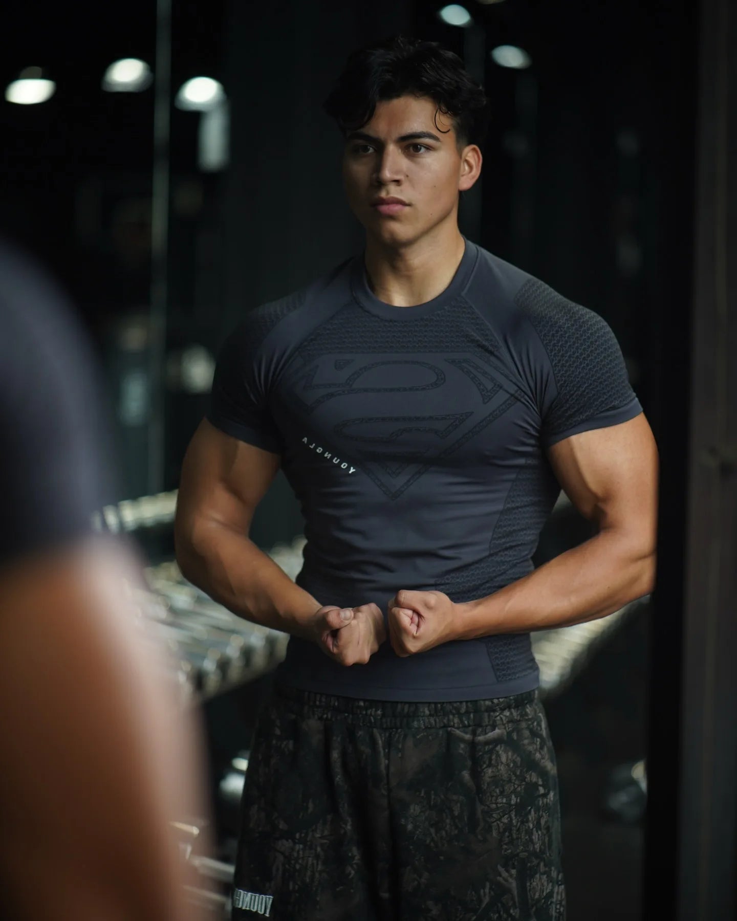 2025 YOUNGAL New Men's Fitness T-shirts clothing sports Tshirt tights high elastic training short sleeve fitness man clothing