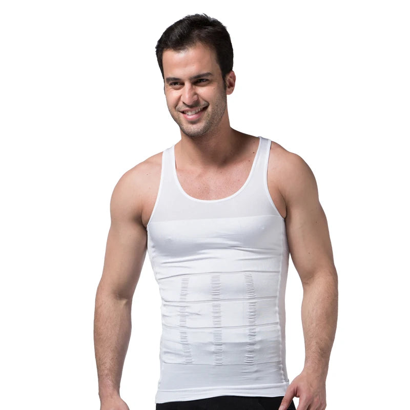 CXZD Men Compression Shirt Shapewear Slimming Body Shaper Vest Undershirt Weight Loss Tank Top Corset Vest Tummy Belly Control