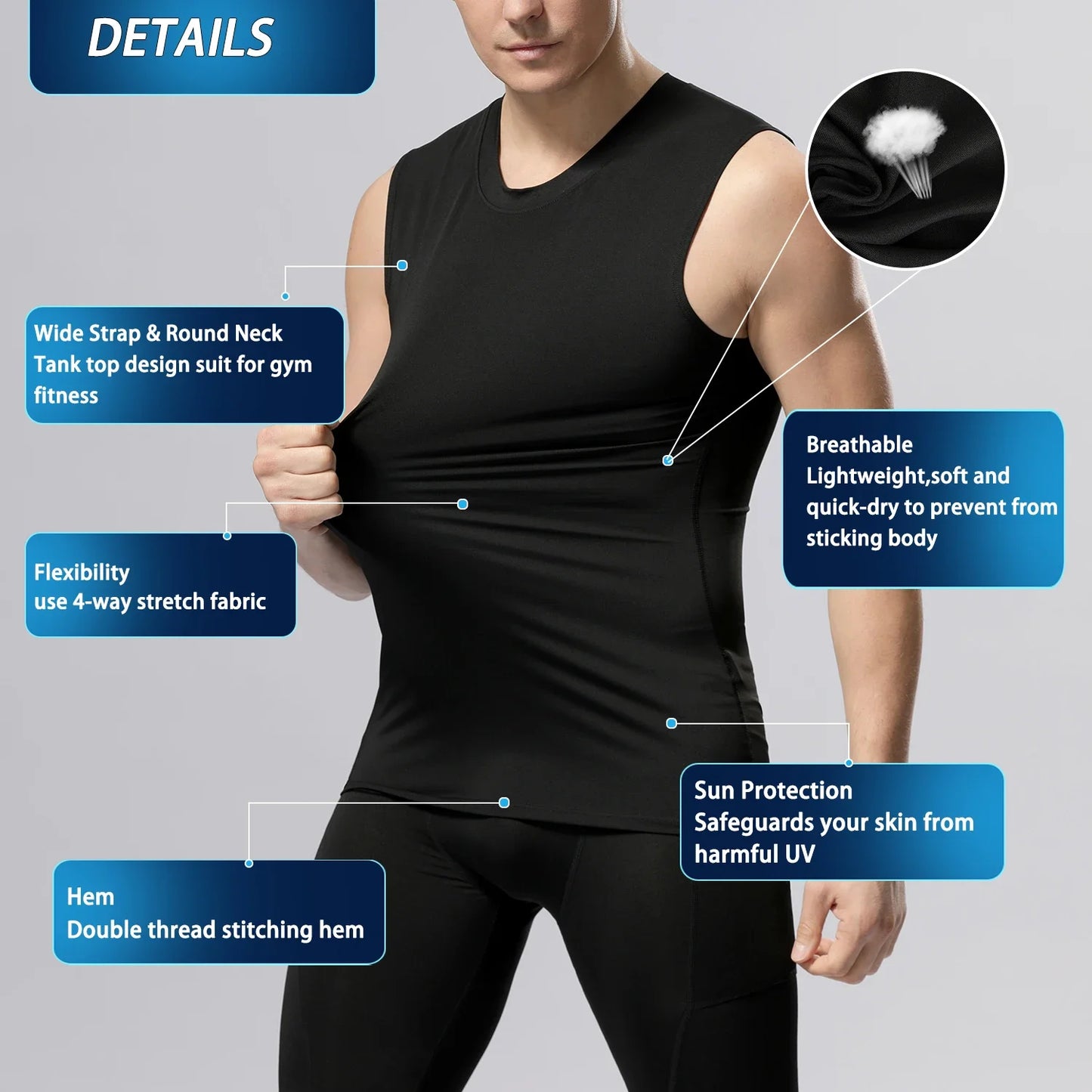 Men Shaping Vest Body Shaper Compression Tank Top Male Slimming Workout Tee Skin-friendly Tummy Control Sleeveless Shirts Gym
