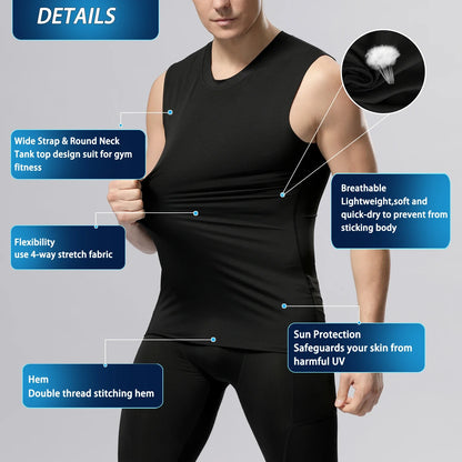 Men Shaping Vest Body Shaper Compression Tank Top Male Slimming Workout Tee Skin-friendly Tummy Control Sleeveless Shirts Gym