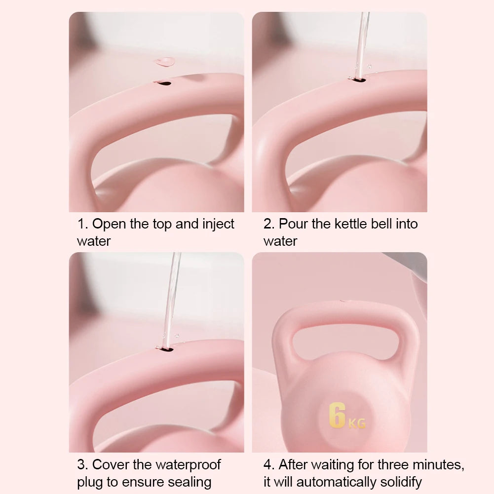 Water-filled Soft Kettlebell Versatile Shock-Proof Impact-Resistant Anti Slip Grip Hand Weights for Noise-Free Strength Training