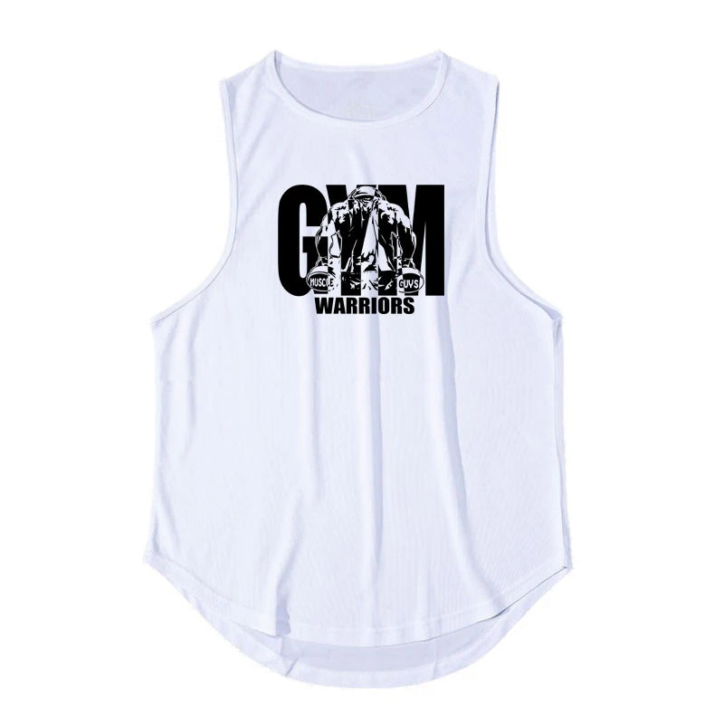 Summer Mesh Quick Dry Gym Fitness Tank Tops Men's Casual Moisture Wicking Bodybuilding Sleeveless Shirt Workout Muscle Vests