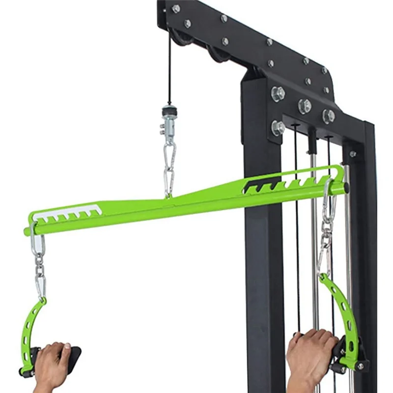 Home Gym Fitness Spreader Bar Multi-Grip Wide Lat Pull Down BarLat Pulldown Attachments Long BarShort Bar-ABWY
