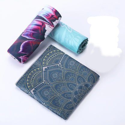 Yoga Mat Towel double-side Velvet Yoga Fitness Isolation Mat non-slip Folding Portable Sports Mat Towel Beach Quick Dry Towel