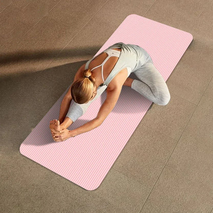 Recently popular hot-seYoga Mat Non Slip Exercise Mat Thick Solid Color Fitness Mat Yoga Workout Mat Multi-Function for Home Gym