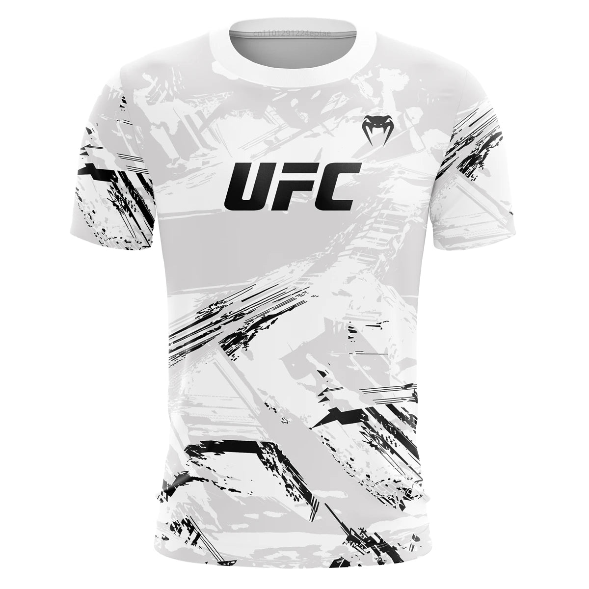 Men's UFC Fashion Short Sleeve Gym Running Round Neck T-Shirt MMA Training Exercise Gym Sport Tops Lightweight Player Jersey