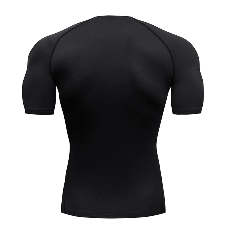 Men Sport T-Shirt Spider Quick Dry Bodybuilding Running Shirt Compression Tops Gym T Shirt Men Fitness Tight Tees Rashgard