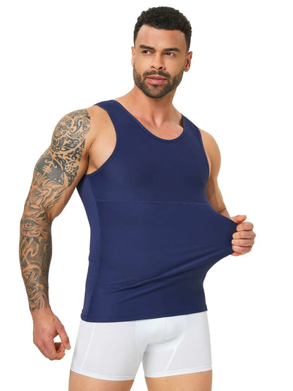 Mens Shapewear Hide Gynecomastia Compression Tank Tops Men Body Shaper Tummy Control Slimming Undershirt