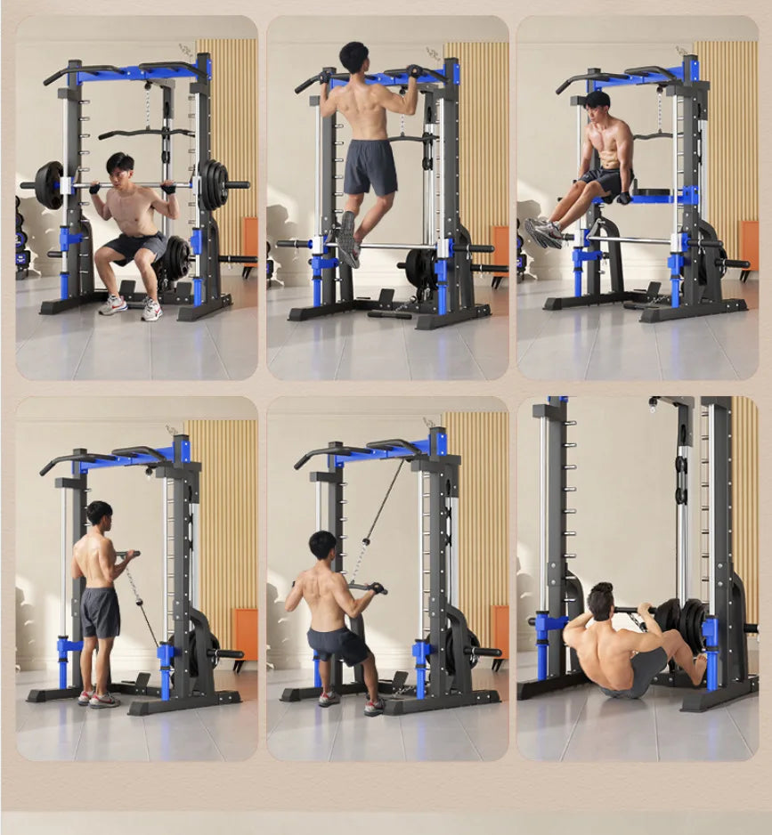 Smith machine gantry fitness equipment, home bird squat bench, multi-functional home comprehensive trainer