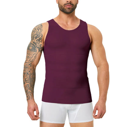 Mens Shapewear Hide Gynecomastia Compression Tank Tops Men Body Shaper Tummy Control Slimming Undershirt