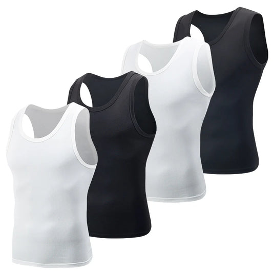 1/3 Piece Men's Four Seasons Basic Plus Size Sports And Leisure Vest Men's Fitness Running Basketball Bottoming Sleeveless Vest