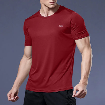 Summer Mens Quick Dry Running Bodybuilding Shirts Sport Gym t Shirt Men Short Sleeve Fitness Tops Oversized t-Shirt Jersey