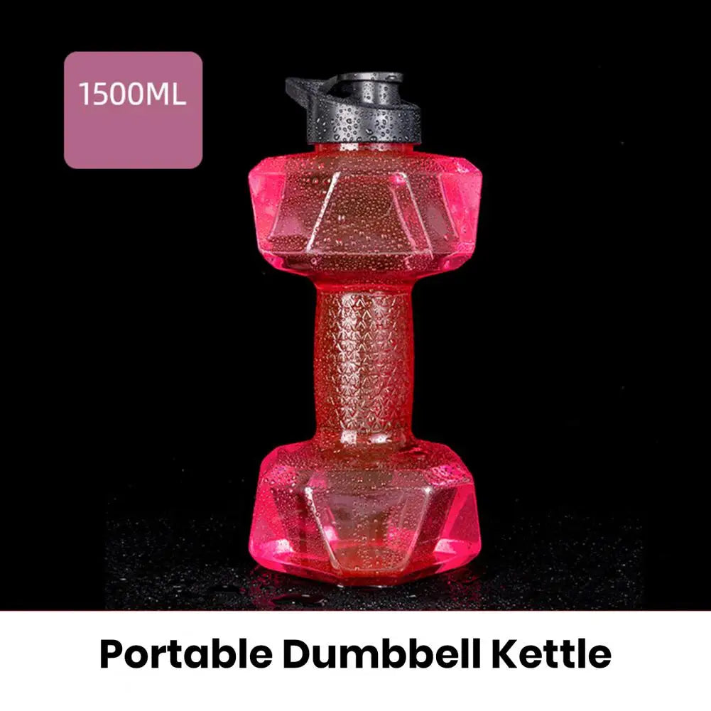 500/1500/2200/2600ML Dumbbell Water Bottle ET Dumbbell Shaped Kettle Arm Muscle Training Fitness Cycling Workout Water Bottle