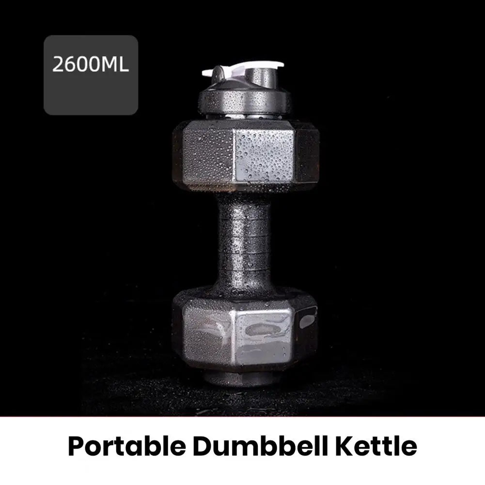 500/1500/2200/2600ML Dumbbell Water Bottle ET Dumbbell Shaped Kettle Arm Muscle Training Fitness Cycling Workout Water Bottle