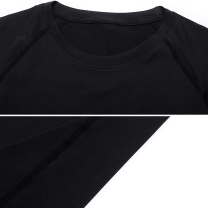 Men's Compression Top, Active Mid Stretch Breathable Moisture Wicking Workout T-shirt For Outdoor Sports