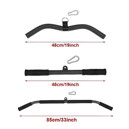 Fitness Lat Pull Down Bar Press Biceps Back Strength Workout Handle For Cable Machine Attachment Gym Accessories