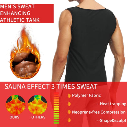 Men Abdomen Reducer Body Shaper Promote Sweat Sauna Vest Fitness Waist Trainer Belly Slimming Shapewear Fat Burner Corset Top