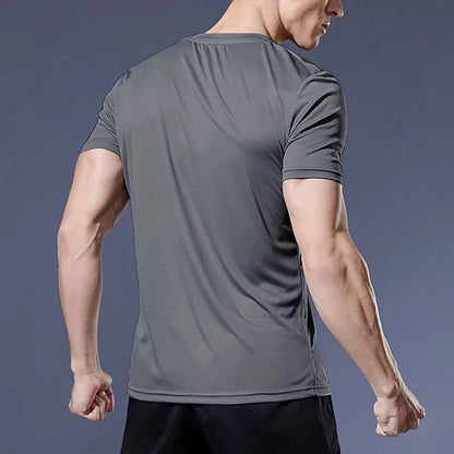 Quick Dry Running Shirt Football Shirt Men's Sportswear Men's Jogging T-shirt Quick Dry Compression Sports T-shirt Gym