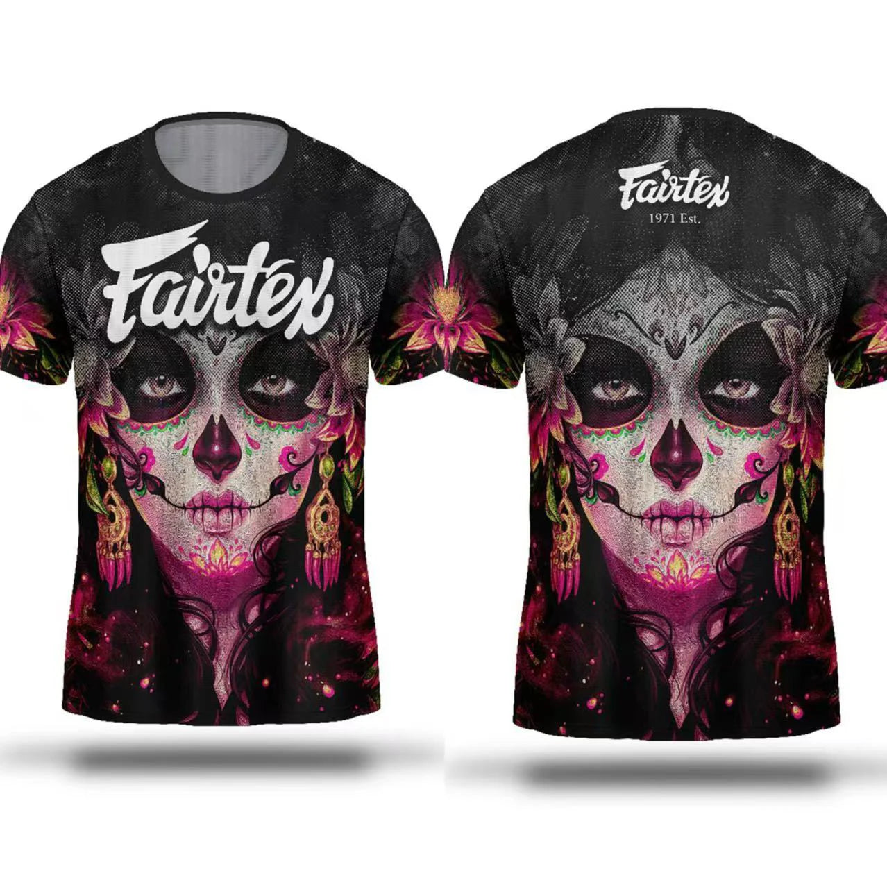 New Summer Quick-Dry Mens T shirt Fighting Suit Fairtex Printed Sports Comfortable and Breathable Loose Short Sleeve Womens Tops