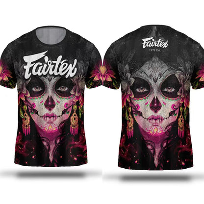 New Summer Quick-Dry Mens T shirt Fighting Suit Fairtex Printed Sports Comfortable and Breathable Loose Short Sleeve Womens Tops