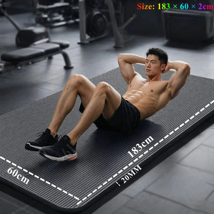 20MM 183×60cmThick Yoga Mats Anti-slip Sport Fitness Mat Blanket for Exercise Yoga and Pilates Gymnastics Mat Fitness Equipment