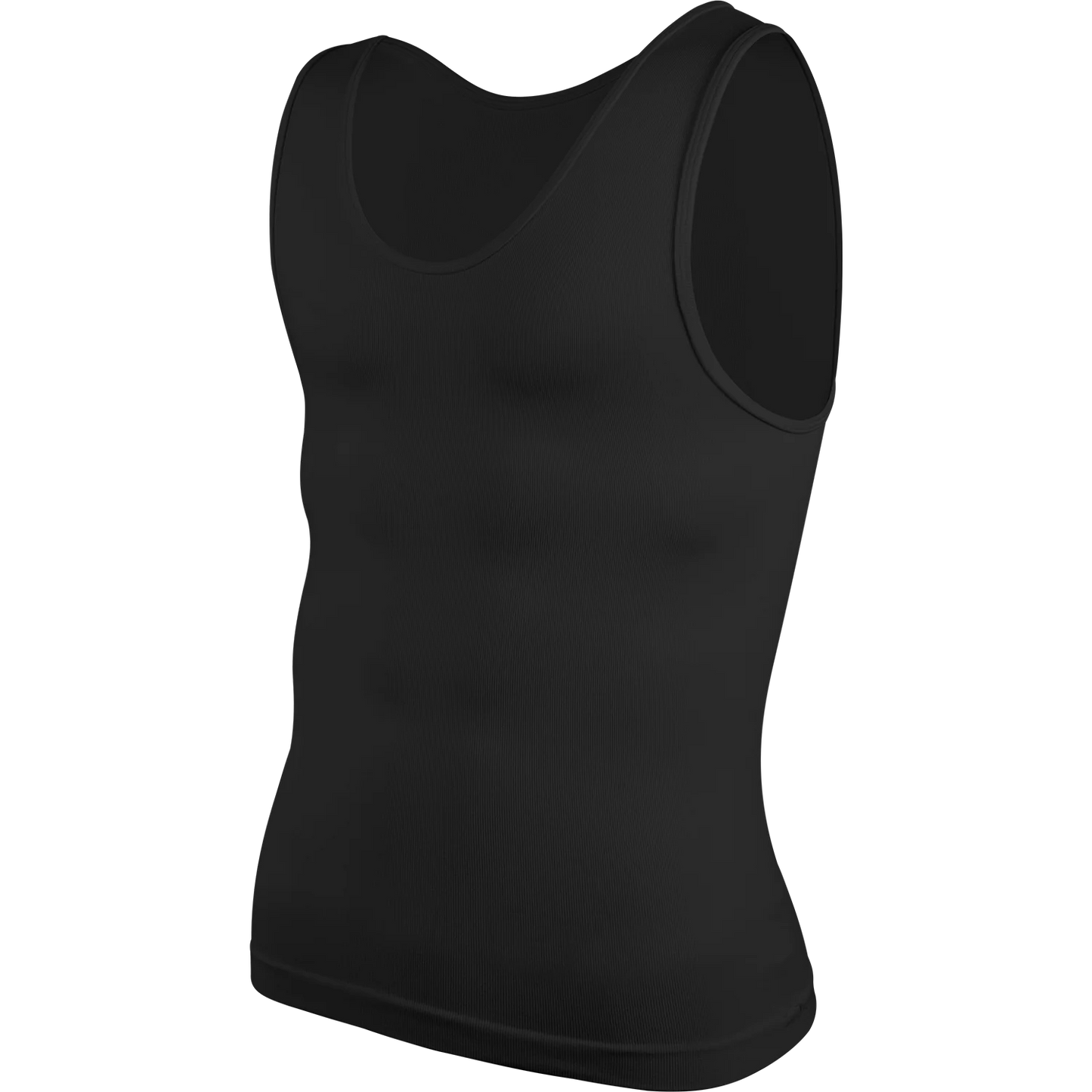 New Men's Shapewear Slimming Body Shaper Horizontal Stripe Compression Band Tummy Control T-Shirt Cross Elastic Workout Top