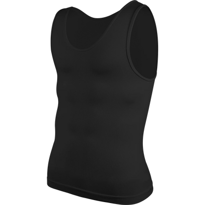 New Men's Shapewear Slimming Body Shaper Horizontal Stripe Compression Band Tummy Control T-Shirt Cross Elastic Workout Top