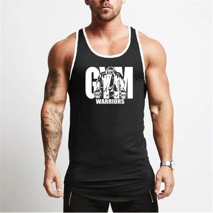 Gym Bodybuilding Workout Muscle Tank Tops Summer Cool Cotton Breathable Sleeveless T-Shirts Mens Fitness Running Sport Singlets