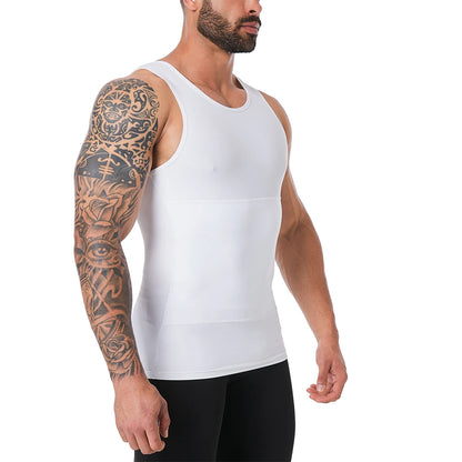 Mens Shapewear Hide Gynecomastia Compression Tank Tops Men Body Shaper Tummy Control Slimming Undershirt