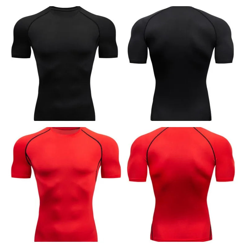 Sport T Shirt Men Quick Dry Short Sleeve Sport Tee Tops Gym Fitness Compression Shirt Training Running T-Shirt Men Rashgard
