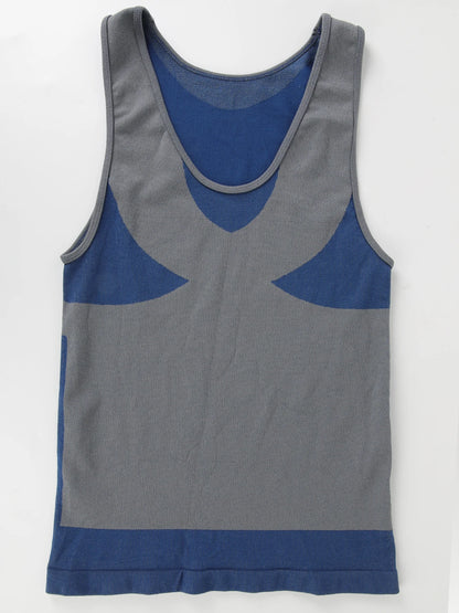 New Men's Shapewear Slimming Body Shaper Horizontal Stripe Compression Band Tummy Control T-Shirt Cross Elastic Workout Top