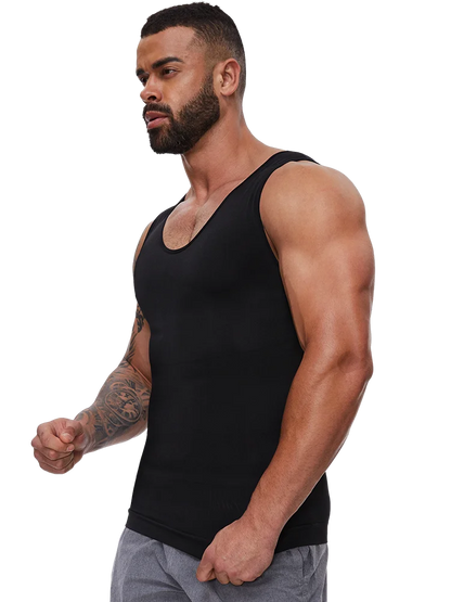 Mens Tummy Control Shapers Compression Shirt Slimming Undershirt Body Shaper Tank Tops gynomastica Sleeveless Shapewear Vest