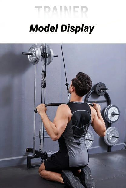 Fitness Lat Pull Down Bar Press Biceps Back Strength Workout Handle For Cable Machine Attachment Gym Accessories