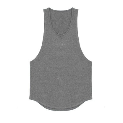 Cotton Breathable Sleeveless T-Shirt Gym Fitness Bodybuilding Training Clothing Mens Running Sport Solid Color Muscle Tank Tops